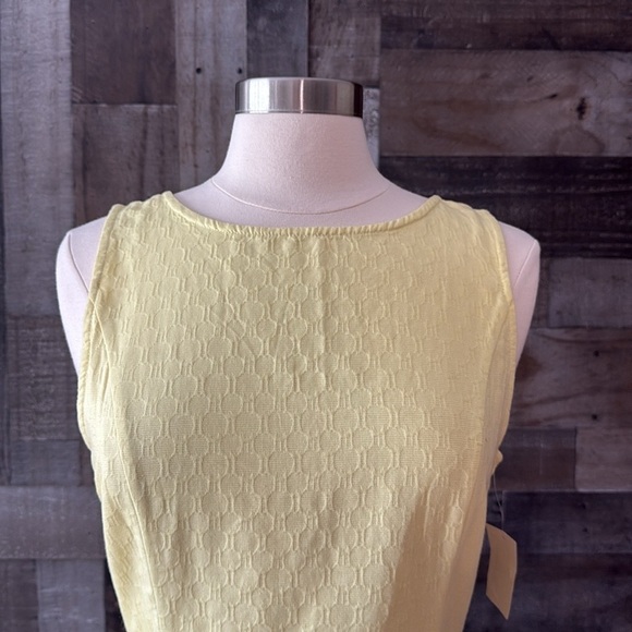 NWT! Nordstrom Frenchi neon yellow midi dress feminine old money garden party - Picture 2 of 12